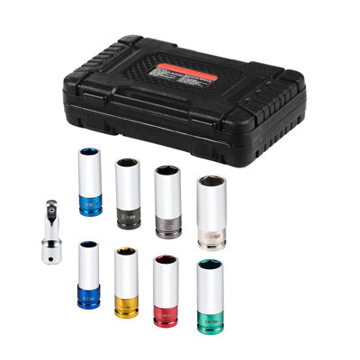 1/2 Inch Impact Socket For Lug Nuts 6 Design Airtight And Dry Storage Nut In Drive With 4 Metric Sizes Finish
