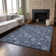Premium Machine Washable Prisco Blue Rug