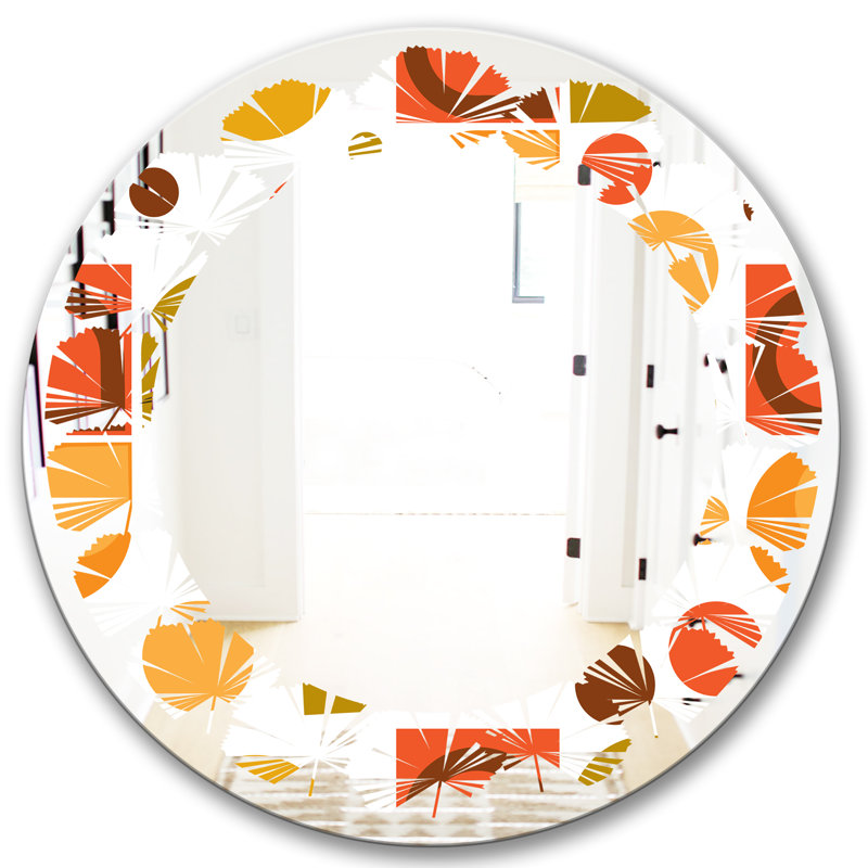 Miroir mural Leaves Abstract I Coastal, 23,6 po x 23,6 po