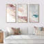 «Sudden Solitude in Elevated Blush III», ensemble d'art mural abstrait à l'encre liquide-87388356-87388355