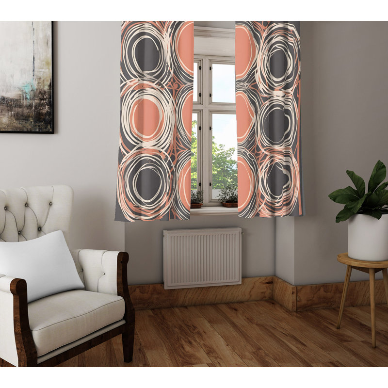 Semi Sheer Curtain Pair, 40" W x 82" L