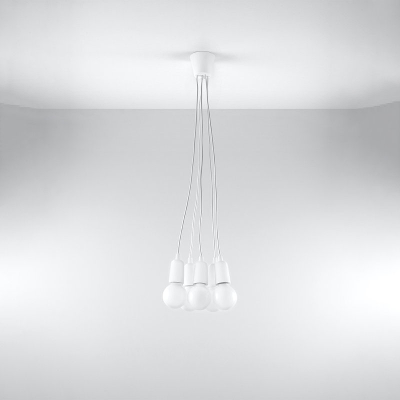 Borofsky - Light White Pendant, 5 Lights, White