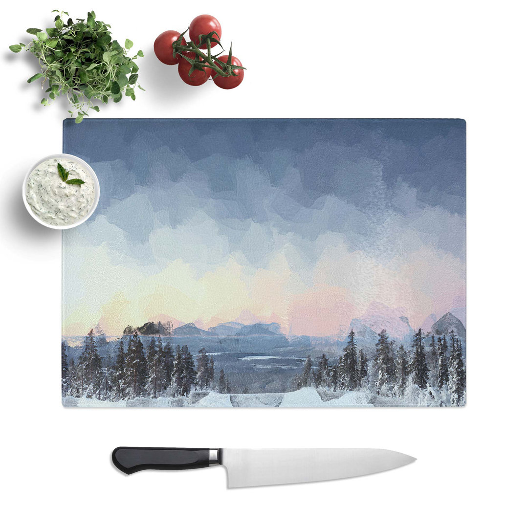 Tempered Glass Sunrise in Finland Chopping Board