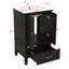 Meuble-lavabo de 20 po avec lavabo en céramique, armoire de rangement avec 2 portes et 1 tiroir, butoir de porte magnétique et patins réglables