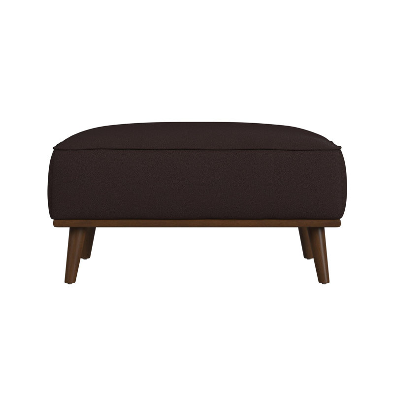 Okehampt Ottoman with Wood Base in Pebble, Brown