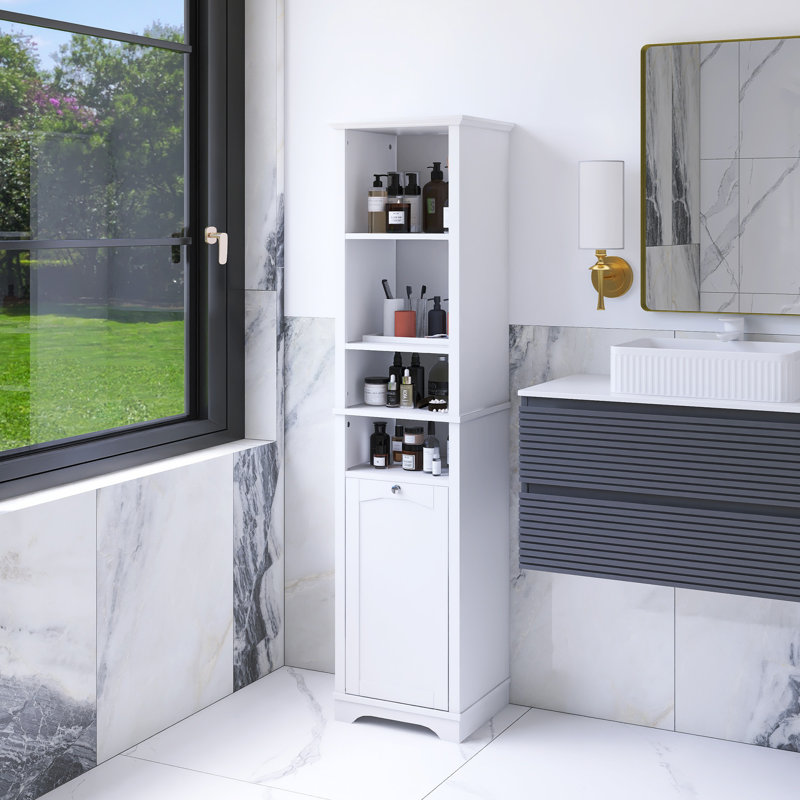 Armoire de rangement haute 64 po, Blanc