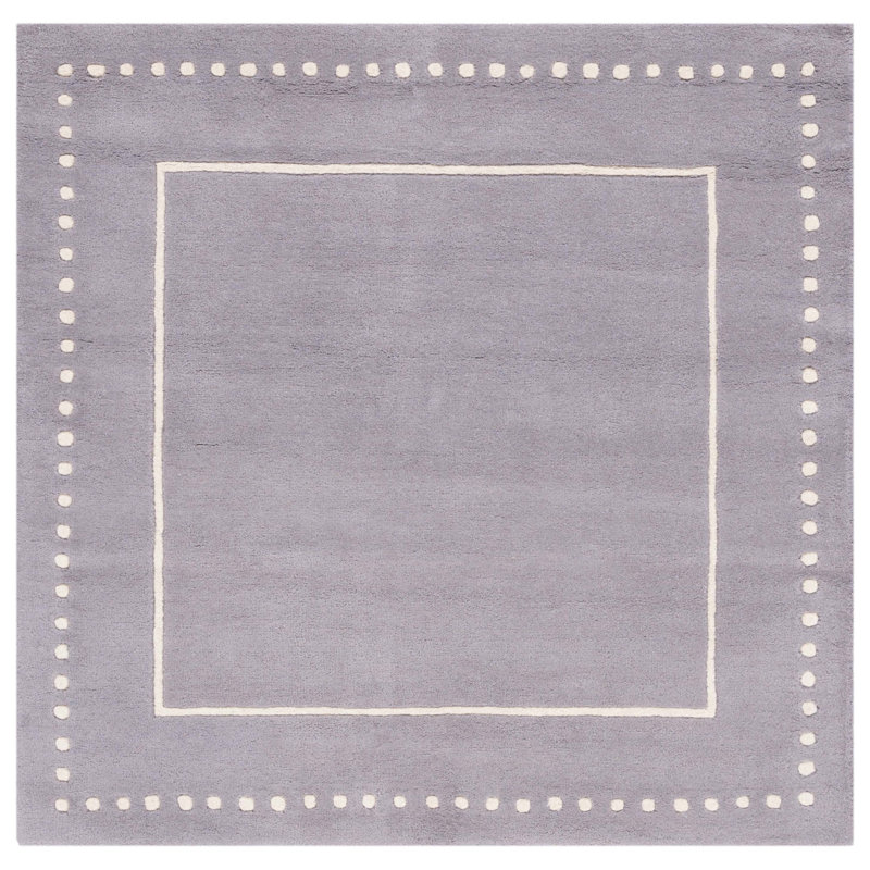Cruz Hand Tufted Wool Solid Color Rug, Square 7'