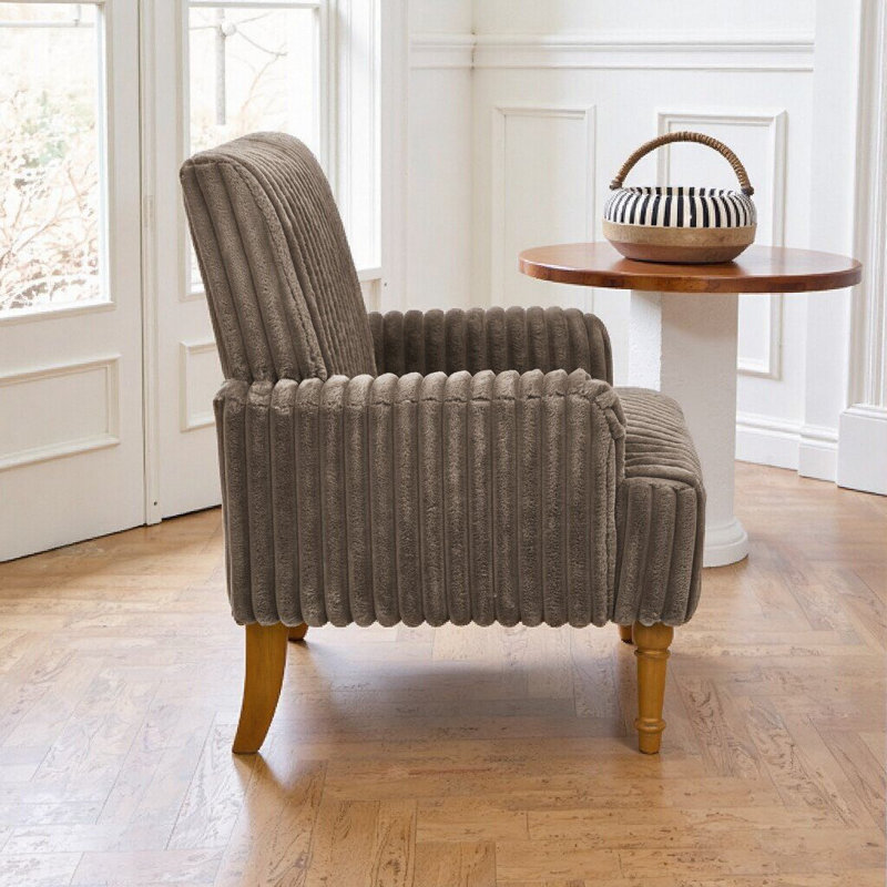 Chaise avec accoudoirs UnaMara, Café noir
