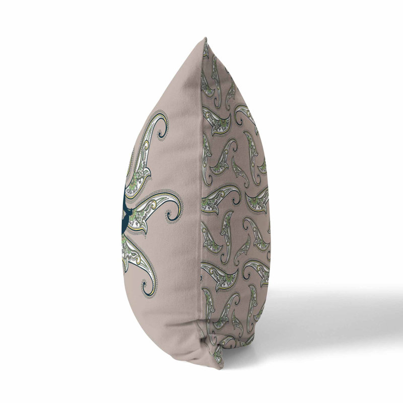 Coussin Mystic Silence Broadcloth, Rose / platine, H 26 po x l 26 po