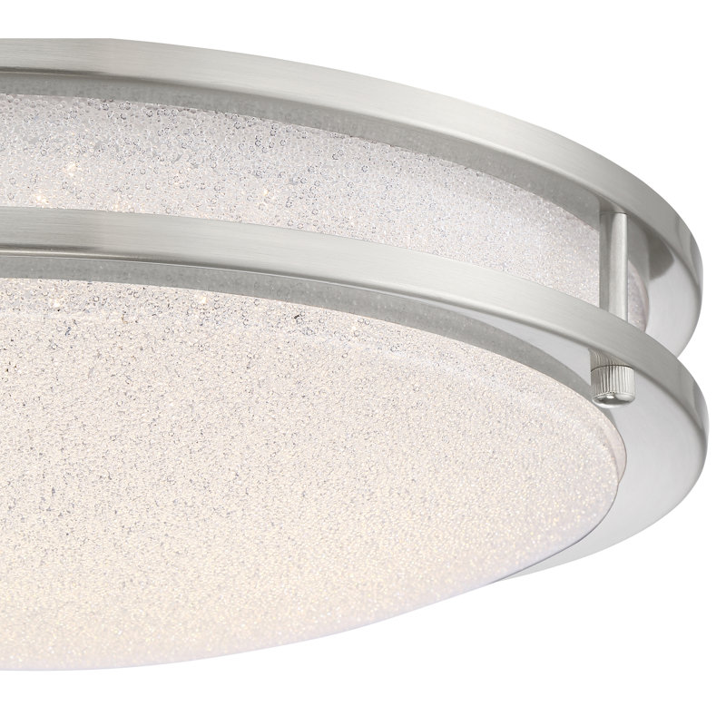 Serife Acrylic Flush Mount, 5" H x 16" W x 16" D