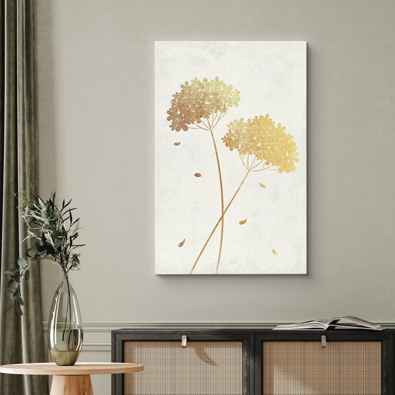 Trèfle doré rétro délavé sur toile, H 36 po x l 24 po x P 1,5 po