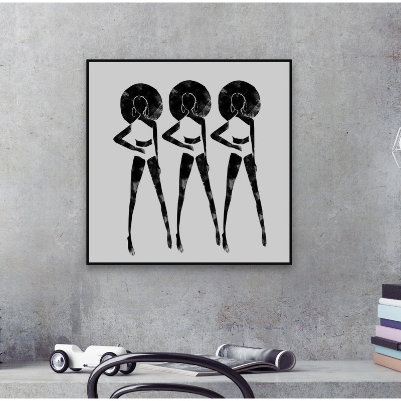 « pose élégante », reproduction de peinture à l’acrylique sur toile encadrée, H 32 po x l 32 po