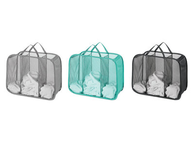 Whitmor Pop & Fold Laundry Sorter - Berry Blue - Turquoise - Black - Palmoa Grey