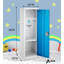 Casier pour enfant à 1 porte avec serrure à clé à 1 porte H 48 po x l 15 po - Rangement pour les écoles, la salle de sport, la maison - Comprend une tablette, des crochets, une ventilation et un porte-carte - Assemblage facile-106881251
