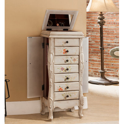 Armoire à bijoux en bois massif Country Style