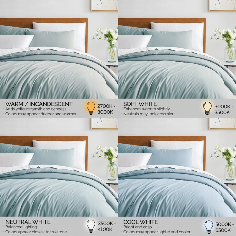 Vilano Springs ® Oversized Duvet Cover Set Microfiber with corner ties and zipper closure, Sky Blue