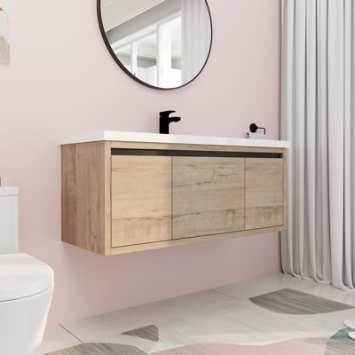 Cortaro 46.9'' Single Bathroom Vanity with Resin Top