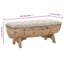 Banc de rangement en sapin massif 40,6 "