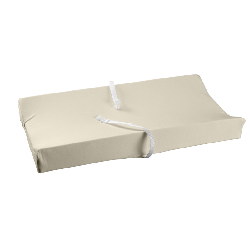 White Polyester Blend Contour Changing Pad with Straps