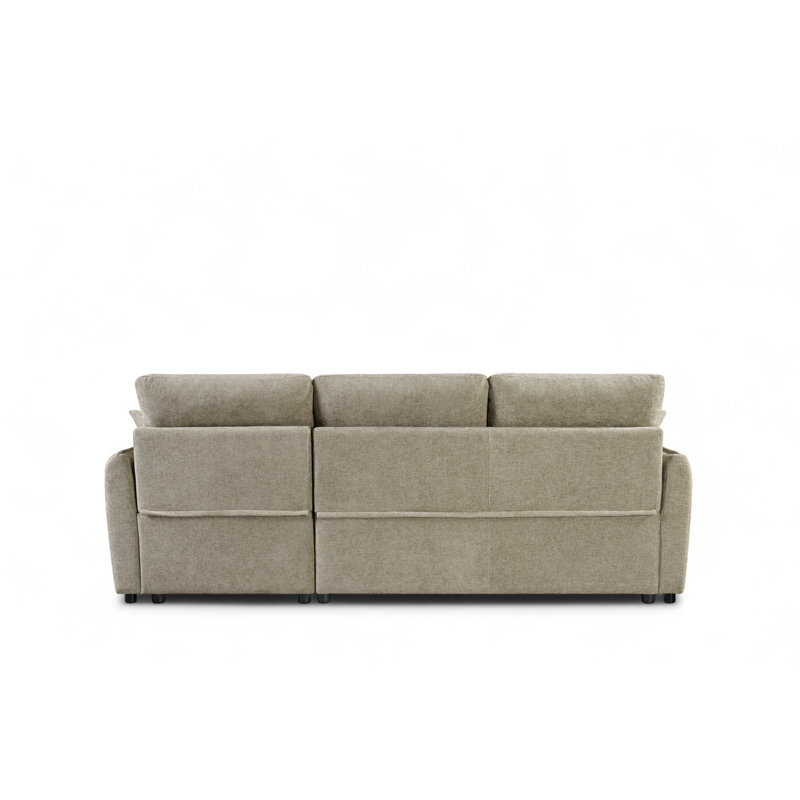 4 Seater Sofa Bed, Right Hand Facing, Beige