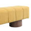 Banc de salle à manger rembourré en chenille jaune, sans assemblage, âme en mousse de 28 cm, longueur 127 cm, hauteur 43 cm, capacité de 136 kg, idéal comme banc multifonctionnel dans une chambre ou une entrée, long et haut