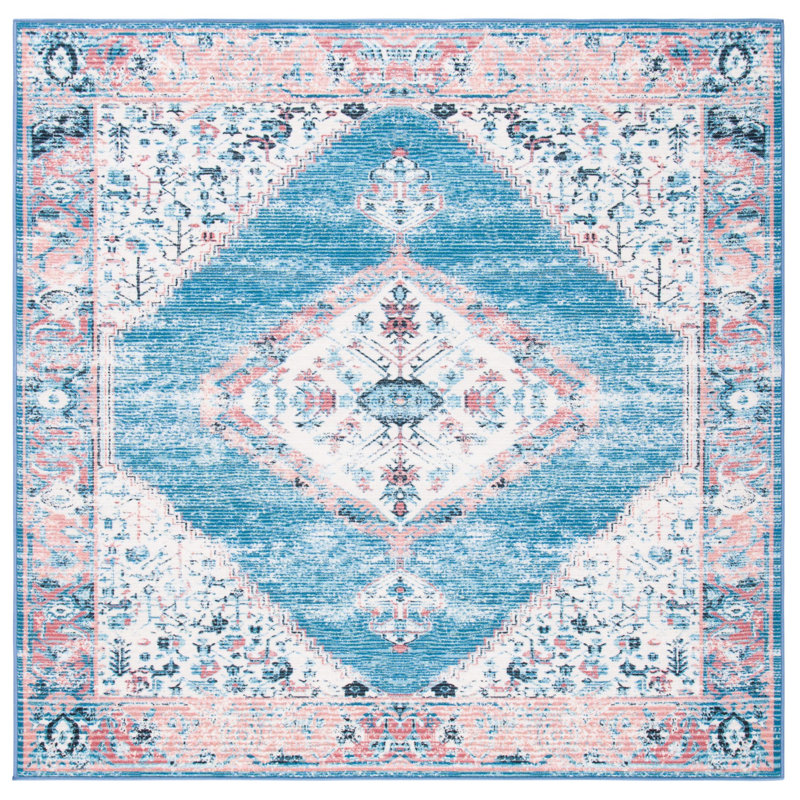 Journey Performance Machine Washable Oriental Rug, Square 6'7"