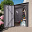 Outdoor Storage Shed with Sloping Roof, 2 vents and 1 Side Open Door