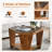 Hexagon Solid Wood Tempered Glass Coffee Table with Storage Shelf, Warm Natural