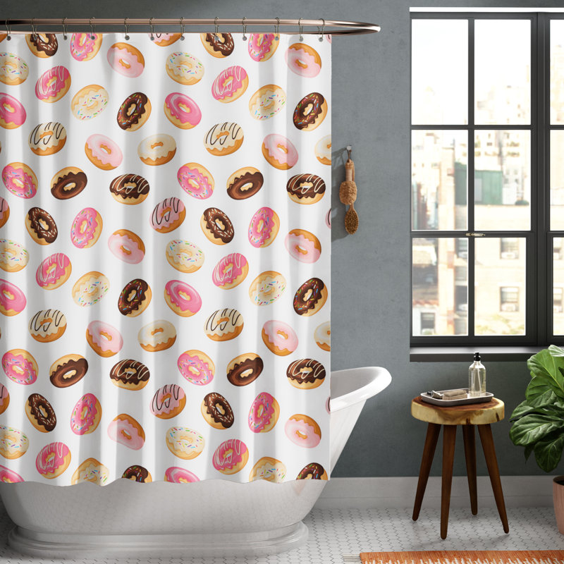 Rideau de douche simple à revers en cocalssic de mer pour les aliments american american south Karn, H 70 po x l 69 po