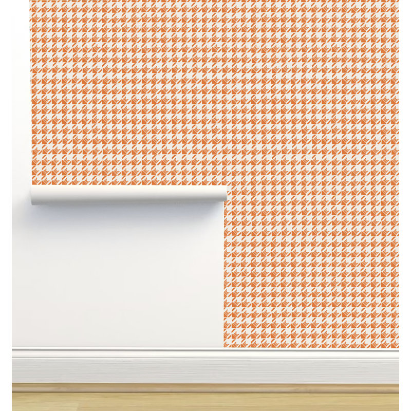 Rouleau de papier peint auto-adhésif texturé L 6 pi x l 24 po Erin Kendal Designs, Orange tangelo
