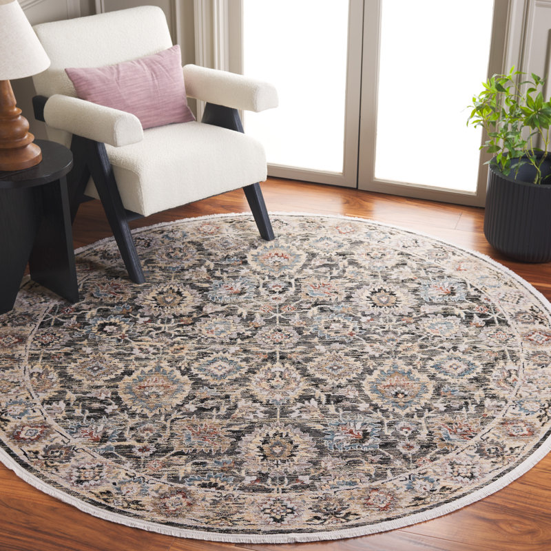 Ronard Performance Oriental Rug, Round 6'7"