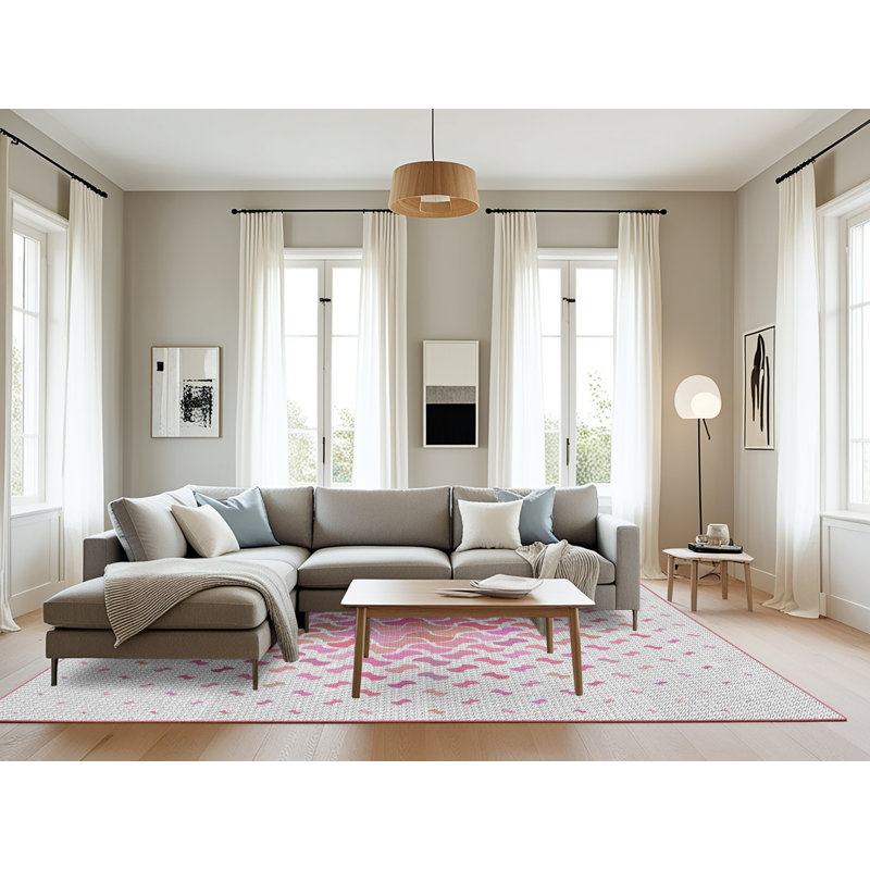 Tapis rose Kimes, Rectangle 8 pi x 10 pi