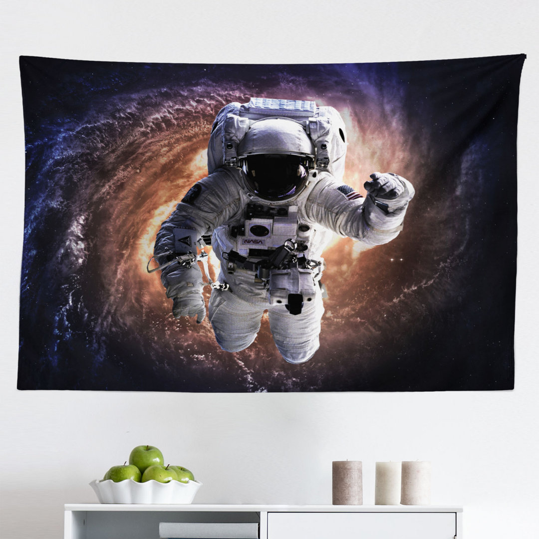 Wandbehang Astronaut im Weltraum mitandromeda Galaxie Fantasy Science Fiction