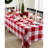 Very Merry Plaid - 100% Pure Linen Christmas Tablecloth-528335729
