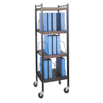 55.13'' H x 19'' W File Cart with Wheels