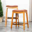 Tabouret de bar 30 po avec siège en cuir souple Natural-961408729-961408732-961408720