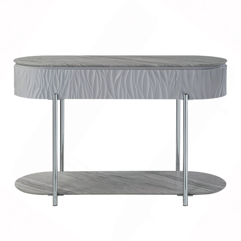 Yukino Gray High Gloss Sofa Table
