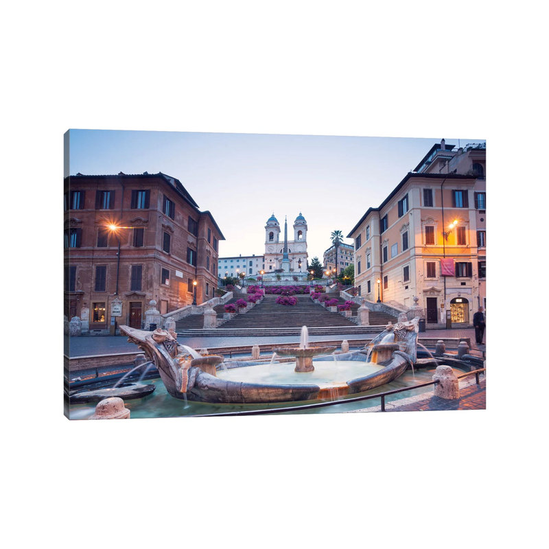 Spanish Steps, Rome by Matteo Colombo - Wrapped Canvas Print, 30.48 cm H x 45.72 cm W