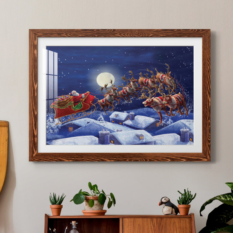 Rooftop Ride - Reproduction d'art graphique sur papier encadré, H 37,5 po x l 27,5 po x P 1,5 po, Cadre en érable