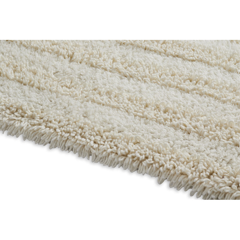 Genieve Cotton Blend Bath Rug, Ivory