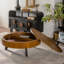 Table basse ronde 39,37 po avec espace de rangement, convenant au salon et au bureau, naturel-825285554-825285552