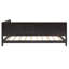 Lit de jour double, style Mid-Century moderne, structure en bois, accoudoirs et lit de jour, taille classique avec-230521163-230521161