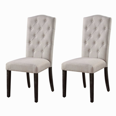 Ensemble de 2 chaises capitonnées à dossier
