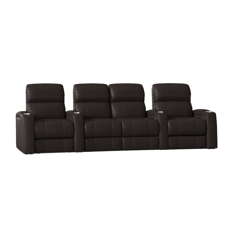 Sièges de cinéma maison (rangée de 4), Électrique, Espresso luxe