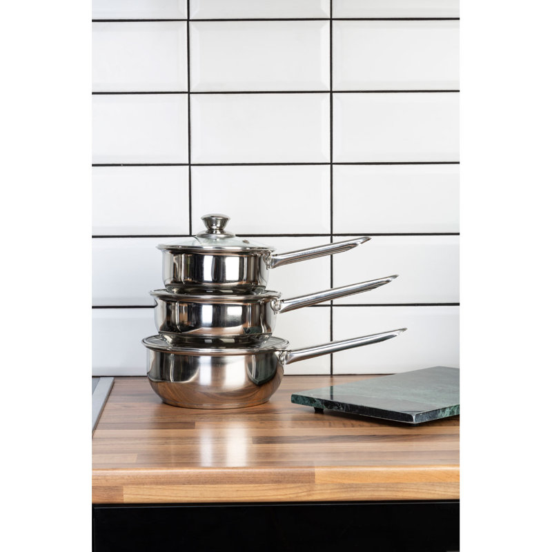 6 - Piece Non-Stick Stainless Steel Cookware Set