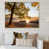 Toile avec cadre flottant brun