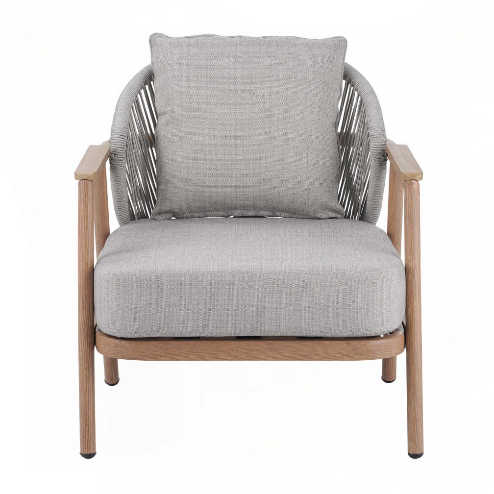 Outdoor Rope Club Chair, Teak