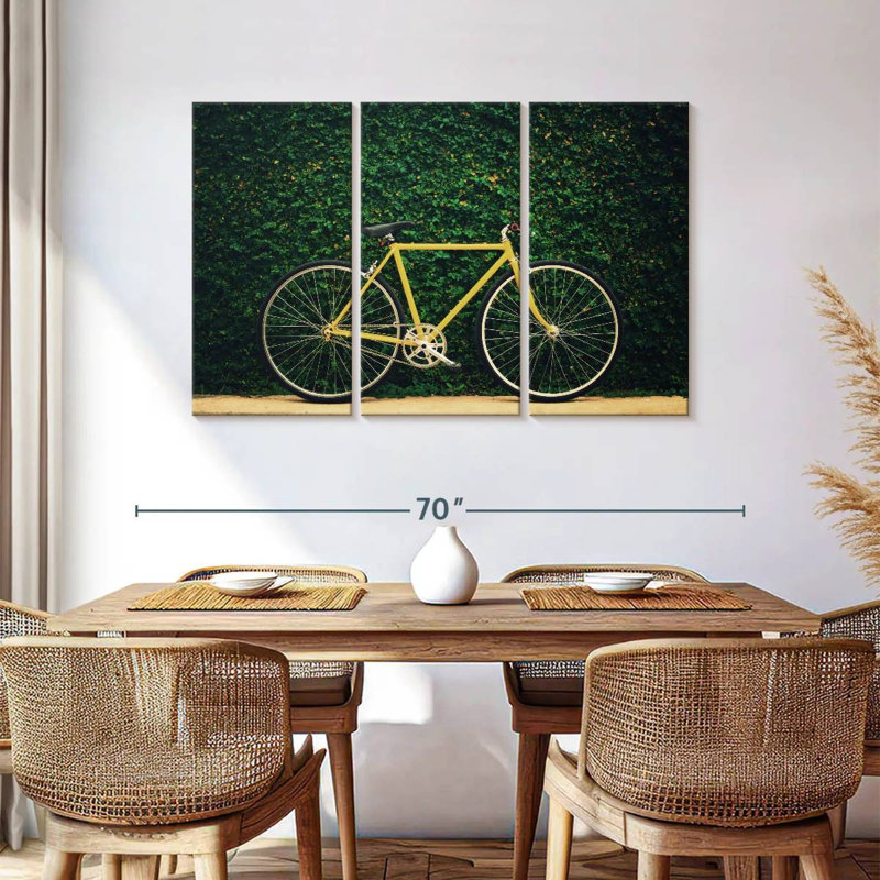 Mehar Yellow Garden Bicycle, 36" H x 57" W
