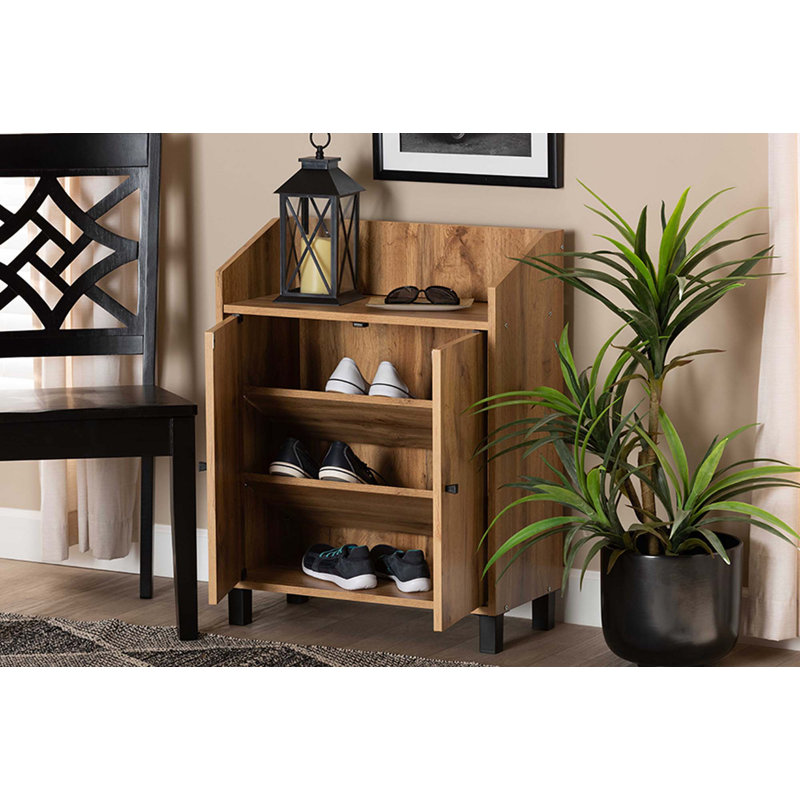Armoire de rangement pour chaussures 8 paires iHome Studio, Brun