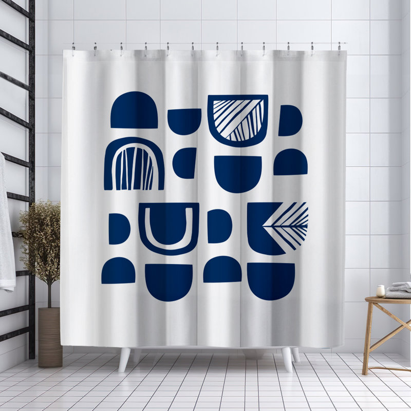 Rideau de douche Coco, Bleu marine
